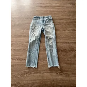 Madewell Womens 29 The Perfect Vintage Straight Jean Light Wash Raw Hem Hi Rise thumbnail 2