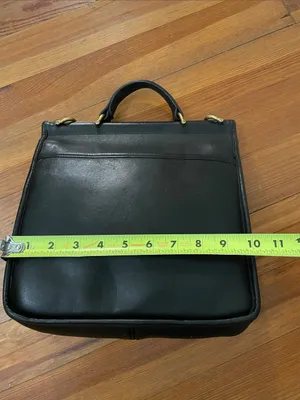 Vintage Coach Willis 9927 Black Leather Satchel Top Handle Bag Made USA 1990s thumbnail 6