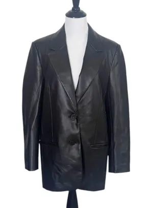 Zara Faux Leather Black Jacket Size Small thumbnail 1