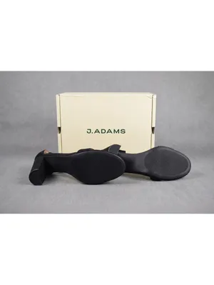 J. Adams Shirley Black Suede Ankle Strap Block Heel Sandal Size 10 NIB thumbnail 3