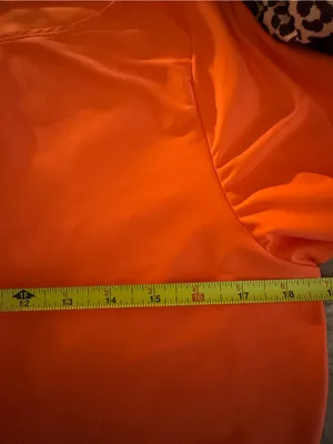 Antonio Melani XL Bright Orange Cropped Cardigan Covered Buttons Stretch thumbnail 8