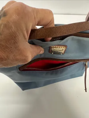 Dooney & Bourke Blue Crossbody with Brown Leather Trim thumbnail 12
