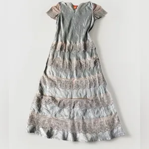 Sundance Sz 10 Women Maxi Dress Lace Tiered Linen Embroidered Whimsy Fairy Boho thumbnail 13