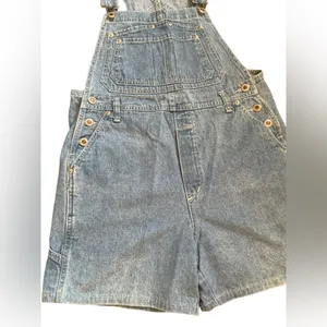 Vintage E.N.U.F Blue Denim Jeans Cargo Short Overalls Women’s Size Medium thumbnail 8
