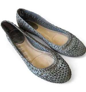 Frye Emma Woven Ballet Flat 10 Leather upper Taupe Coquette Buisness Casual thumbnail 1
