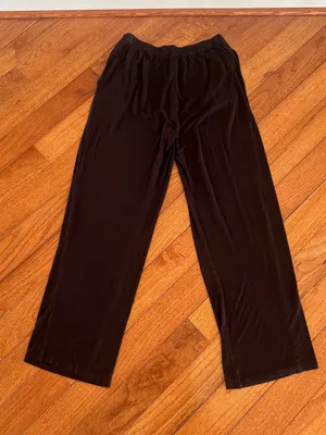 Uniqlo Black Wide Leg Drawstring Easy Pants Size Small thumbnail 1