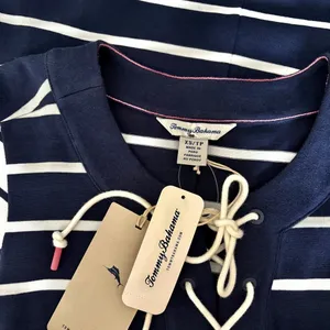 NWT!! TOMMY BAHAMA Floricita Stripe Shift Dress Navy Blue‎ White Stripe X-Small thumbnail 11