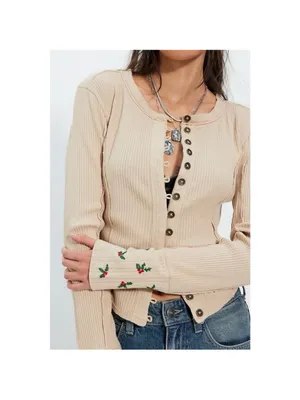 We The Free Free People Daria cuff thermal long sleeve thumbnail 2