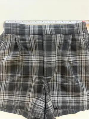Abercrombie & Fitch Plaid Shorts Black/Light Gray Size XS thumbnail 3