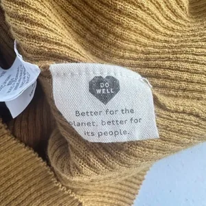 Madewell Womens Wakeford Ruffle‎ Sweater Ribbed Tank Top Mustard Yellow Wool XL thumbnail 6