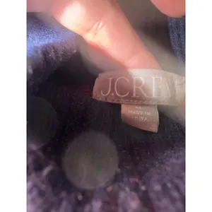 J.Crew Fair Isle Mock Neck Sweater Navy Medium Wool‎ Blend Nordic Cottagecore thumbnail 3