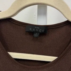 Revolve THE RANGE Mass Rib Cutout Long Sleeve‎ Midi Sweater Dress Espresso Large thumbnail 2