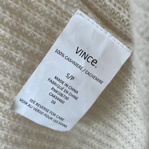 Vince 100% cashmere beautiful off white ribbed long cardigan thumbnail 11
