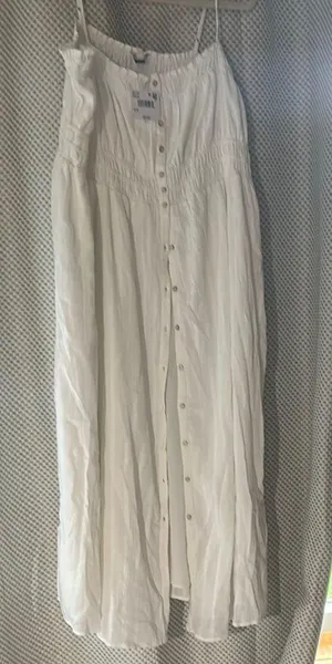 American Eagle Outfitters White Midi Dress XL thumbnail 1