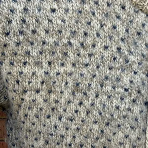 Vintage 80s LL Bean Wool Nordic Knit Snowflake Button Cardigan Sweater Medium thumbnail 4