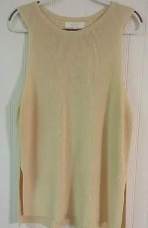 ASTR the label sleeveless sweater cream sz large thumbnail 1