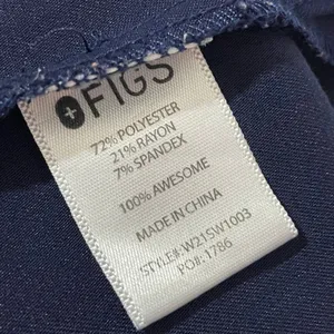 FIGS Kaya Classic V Neck Scrub Top - Blue - XS thumbnail 7