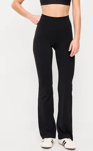 Old Navy Women’s Studiosmooth Go Dry High Rise Flare Leggings in Black M thumbnail 1