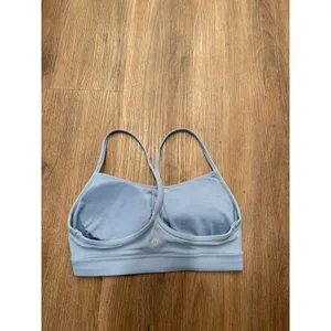 Lululemon Flow Y Bra Nulu‎ Light Blue Yoga Sports Bra Size 8 LW2DHSS thumbnail 2