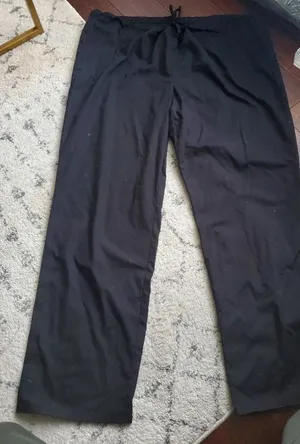 Scrubs pants in black basics straight leg size XL New women's thumbnail 1