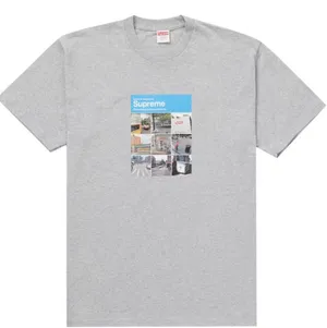 Supreme Verify Tee Heater Grey Men's Size: L 90% Cotton thumbnail 1