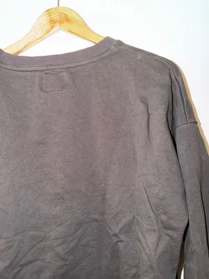 Allfenix Spell Out Womens Charcoal Crewneck Sweatshirt thumbnail 9