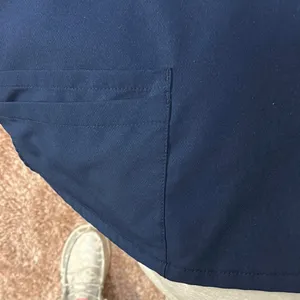 Ladies Navy Blue scrub top NWT SZ L thumbnail 5