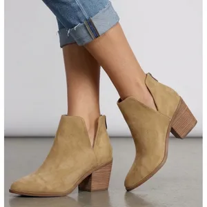 BP. Kaleb Tan Faux Suede Side Cutout Pointed Toe Ankle Booties Size 9.5 thumbnail 1