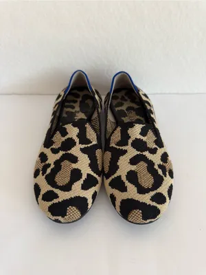 Rothy’s The Almond Toe Loafer Retired Desert Cat Leopard Print Knit Flats 5.5 thumbnail 4