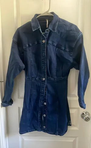 Denim Dress Free People thumbnail 1