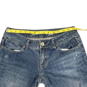 American Eagle Vintage Y2K Low-Rise Light Wash Distressed Straight Leg Jeans thumbnail 5