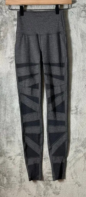 Lululemon Wunder Under Pant Hi-Rise Tech‎ Mesh Gray Size 2 thumbnail 1