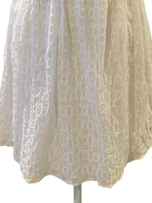 Alice + Olivia Silk Creamy White Ivory Lace Romantic Bridal Tank Mini Dress thumbnail 7