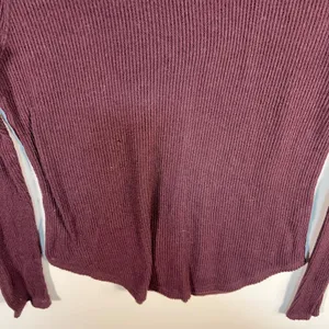 Out From‎ Under Urban Outfitters Burgundy Ribbed Thermal Long Sleeve Top Small thumbnail 3