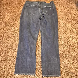 Abercrombie Fitch Mom Jeans Distressed Ripped Blue Denim‎ Size 28 Cropped thumbnail 6