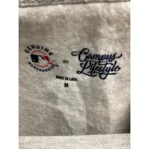 Atlanta‎ Braves MLB Sweatshirt Womens Medium Gray Raglan Sleeve Campus Lifestyle thumbnail 6