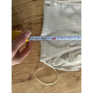 Zara sparkly corset size XS tan off white crop top going out top thumbnail 9