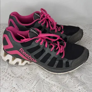 Reebok zig tech shark 3.0 pink black running shoes sz 8 thumbnail 2
