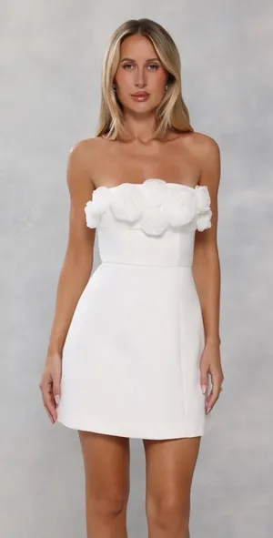 Hello Molly Dress Mini White Floral thumbnail 1