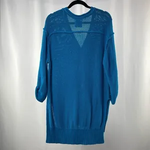 Free People Firefly‎ Tunic Sweater in Blue Size Small thumbnail 8