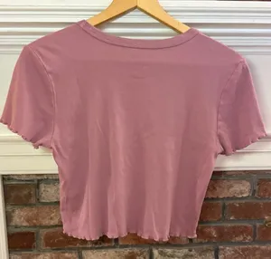 Pacific Sunwear PS/LA Mauve Pink Graphic Crop Top Tee thumbnail 3