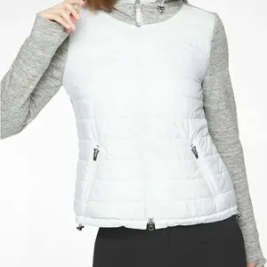 Athleta Women’s cozier primaloft insulated white gray hoodie jacket size S thumbnail 2