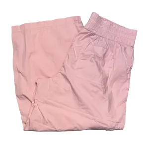 Aerie NWT Women's Cargo Pants Pink Wide Leg Cotton Casual Gorpcore XL Short thumbnail 1