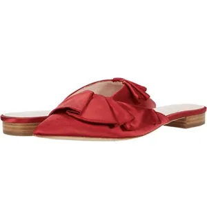 Kate Spade New York RED SATIN Women's‎ Faryn Ballet Flat Size 6.5 Ruffle thumbnail 2