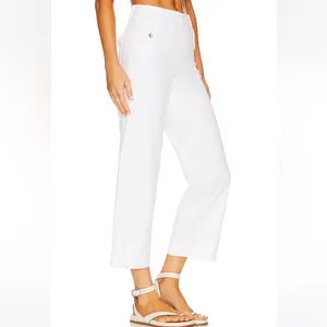 Spanx Twill Cropped Wide Leg Pants in Bright White thumbnail 3