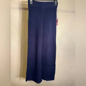 Sincerely Jules Women’s 2Pc Navy Knit Sweater Set,Vest+Wide/Flare leg Pants|SZ:S thumbnail 6