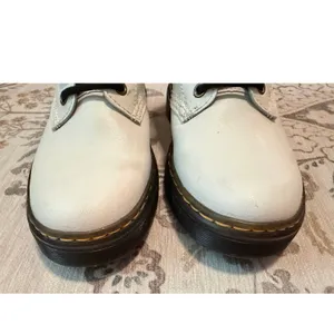 Dr. Martens White Leather Zavala Combat Boots Women's 6 Men's 5 thumbnail 5