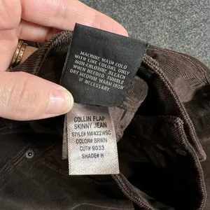 Hudson Collin Flap Skinny Jeans 29 Chocolate Brown Corduroy Low Rise Y2K Fall thumbnail 6