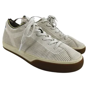 Rothy's The Lace-Up Sneakers Gum Terry Low Top Knit Round Toe Beige Neutral 7 thumbnail 2