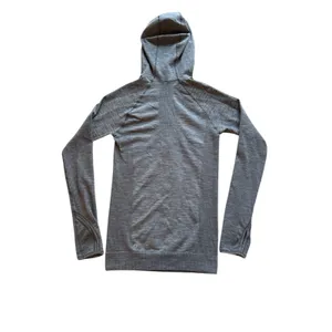 Lululemon‎ Swiftly Wool 1/2 Zip Womens Size 4 Gray Hooded Running Active Gym thumbnail 7